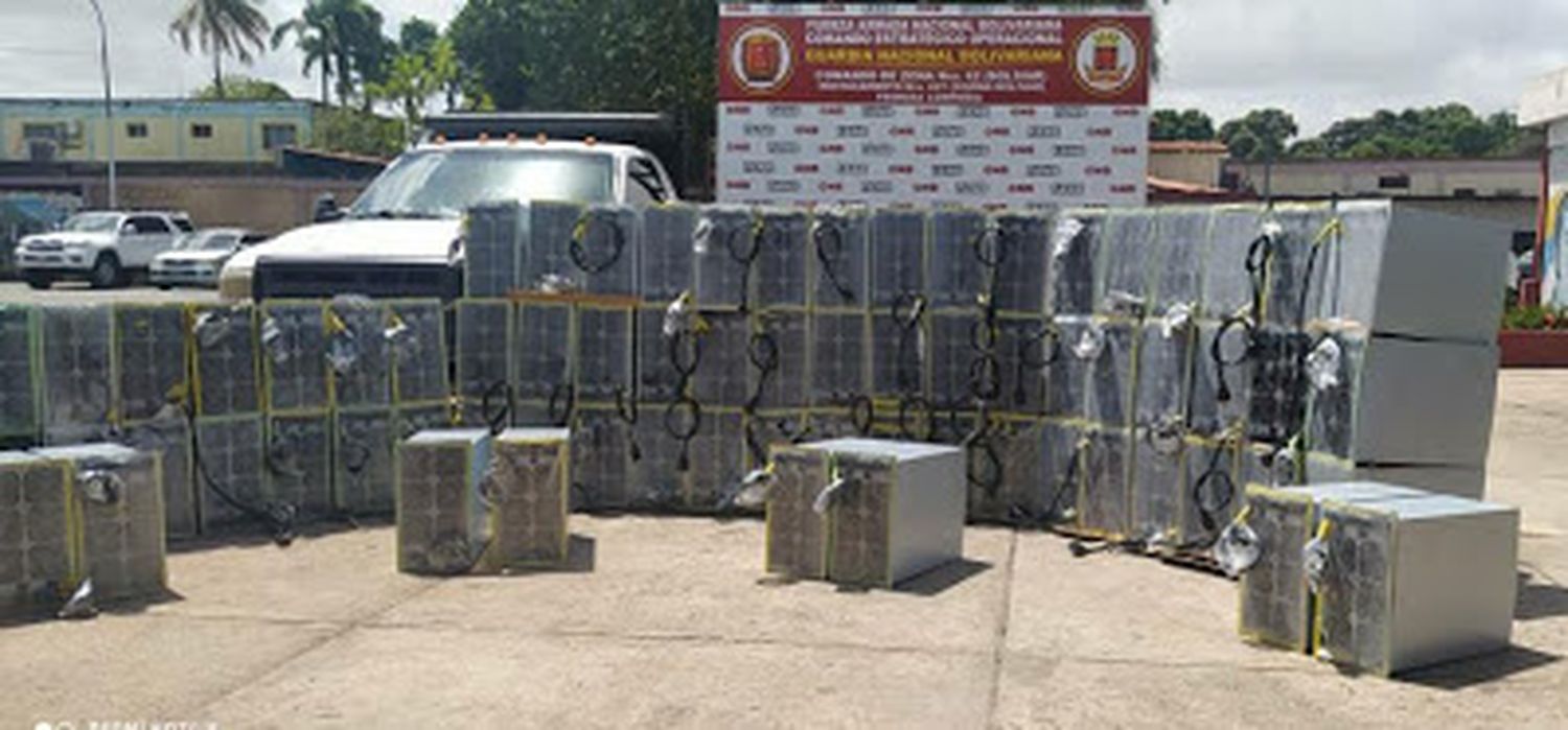 UNA EXAGERACIÓN: GNB retiene 76 lotes de equipos de minería digital