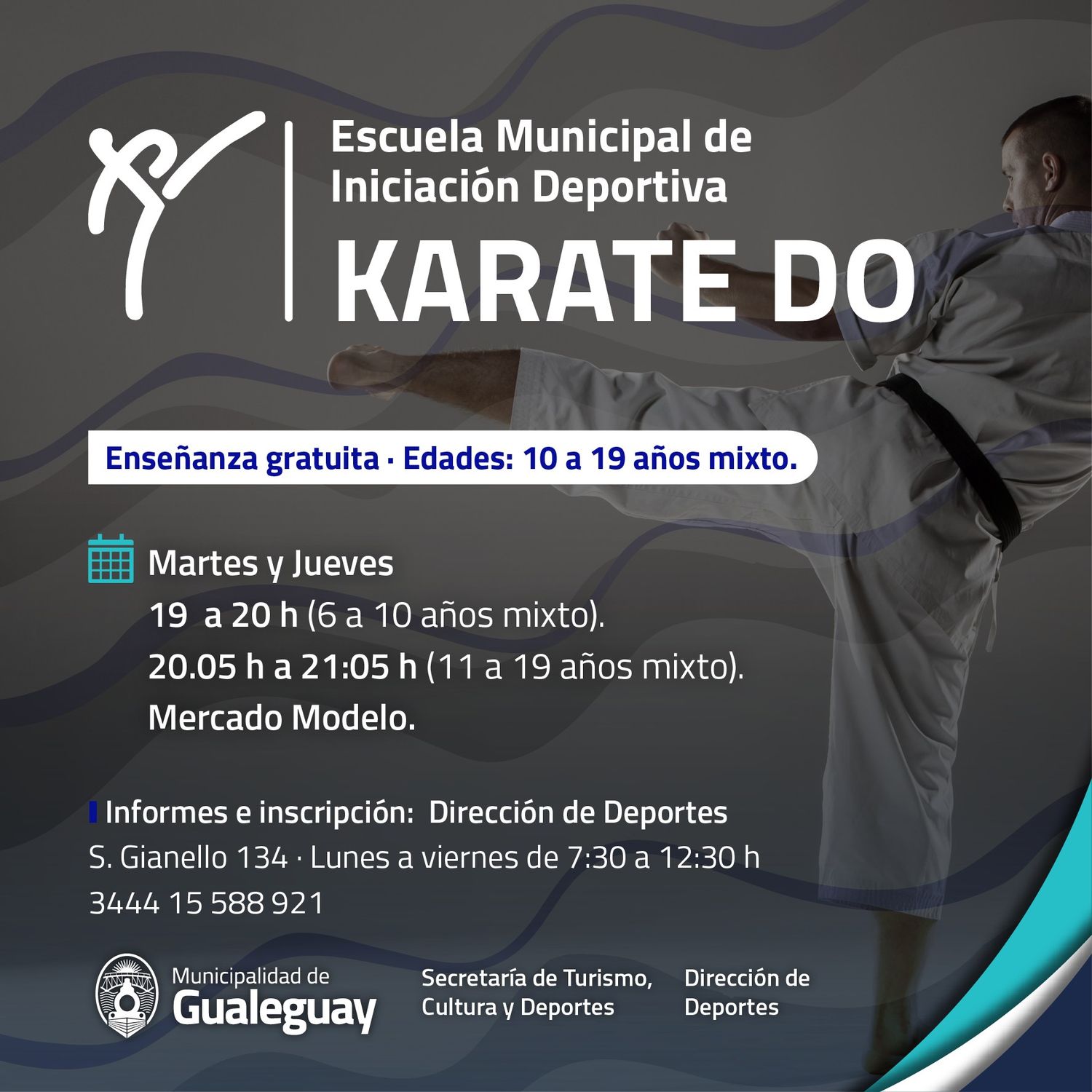 Buscando que los chicos practiquen una disciplina la Dirección de Deportes Municipal a puesto a disposición Escuelas de Iniciación Deportiva para que ellas sirvan de contención a los niños.