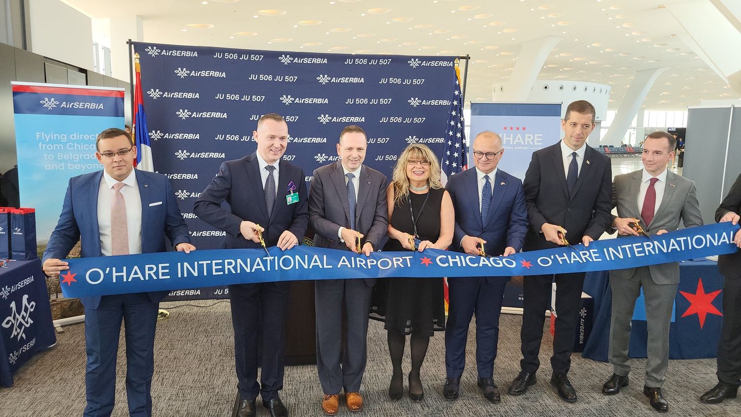 Air Serbia inauguró sus vuelos a Chicago