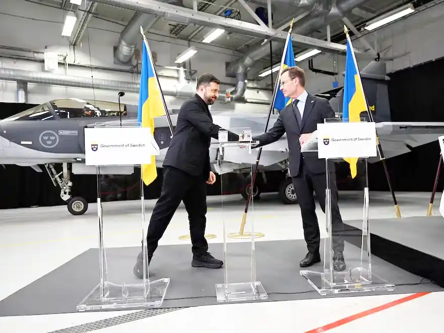 Ucrania y Suecia sellaron un acuerdo histórico para la venta de más de cien cazas Gripen