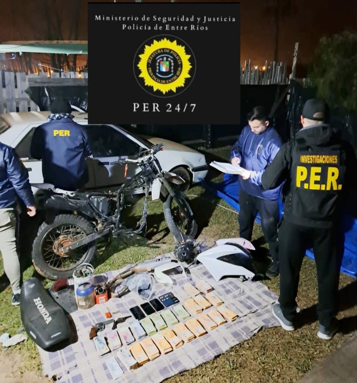 Incautaron drogas, armas y gran suma de dinero en operativo policial