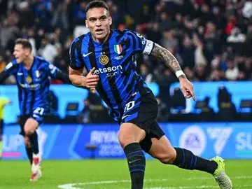 Lautaro busca las semis de la Champions League con el Inter de Milán.Foto:AFP