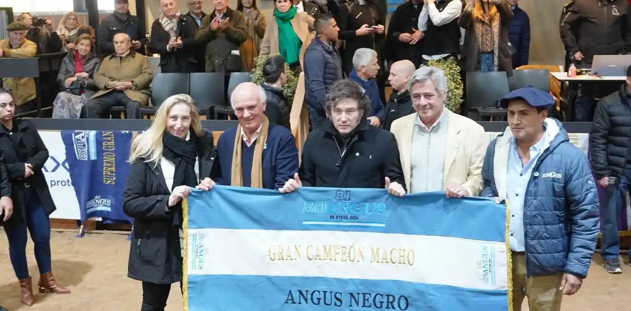 El Presidente Javier Milei visto la Expo Angus de Otoño en la Rural