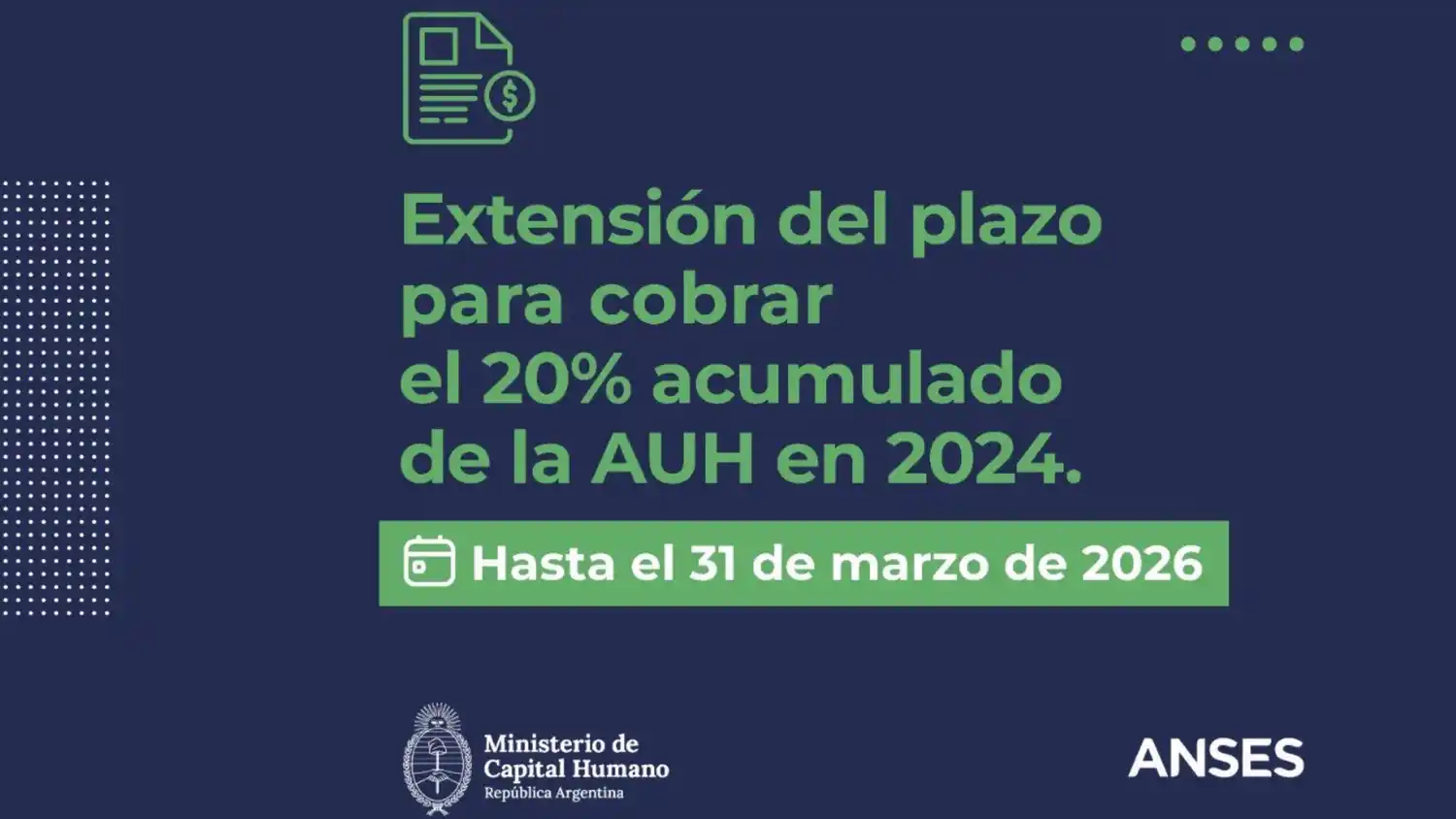 ANSES prorrogó hasta el 31 de marzo la presentación de la Libreta AUH