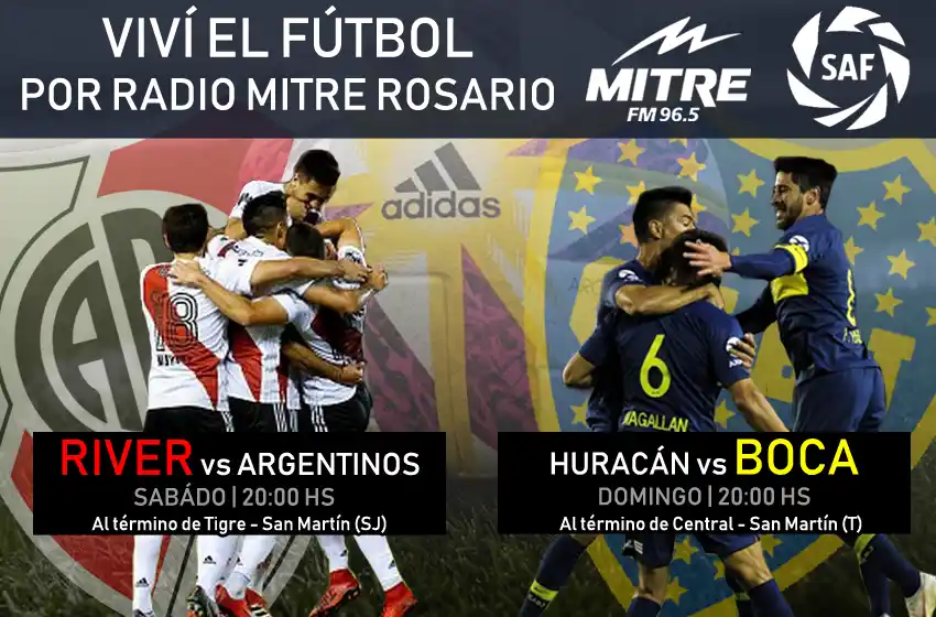 Viví los partidos de River y Boca por Radio Mitre Rosario