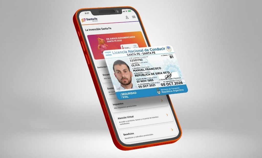 Las licencias de conducir digitales en la aplicación Mi Santa Fe ya tienen validez en la provincia