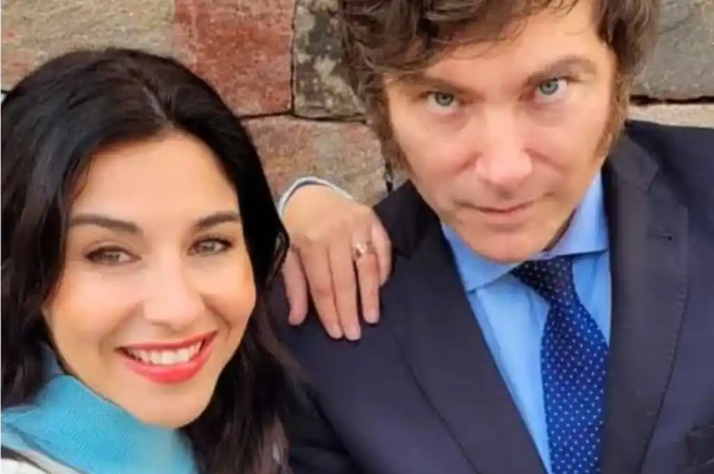 Marcela Pagano y Javier Milei