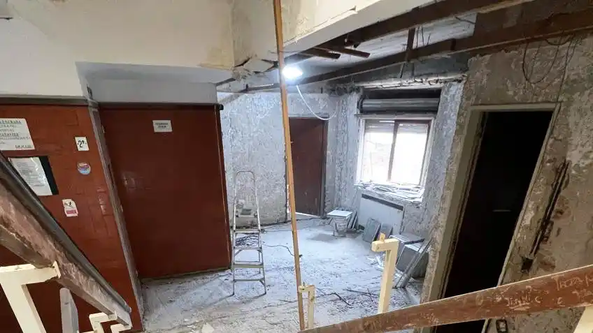 En obras. En el hospital municipal de Balcarce