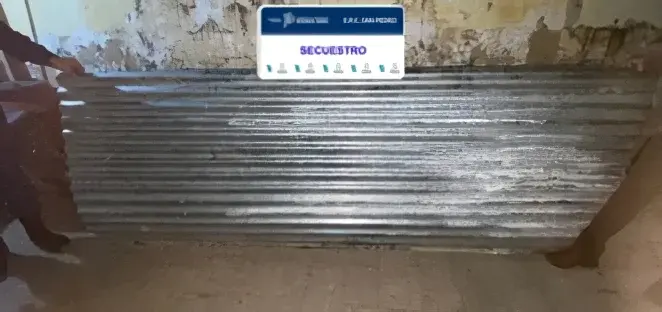 La chapa robada fue secuestrada por lso efectivos.