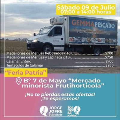 Se realizará gran feria patria en el 
mercado frutihortícola del 7 de Mayo