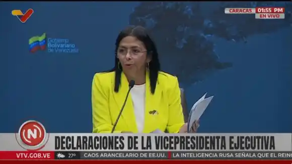 Delcy Rodríguez califica de "grosero" el pronunciamiento del director de la DEA