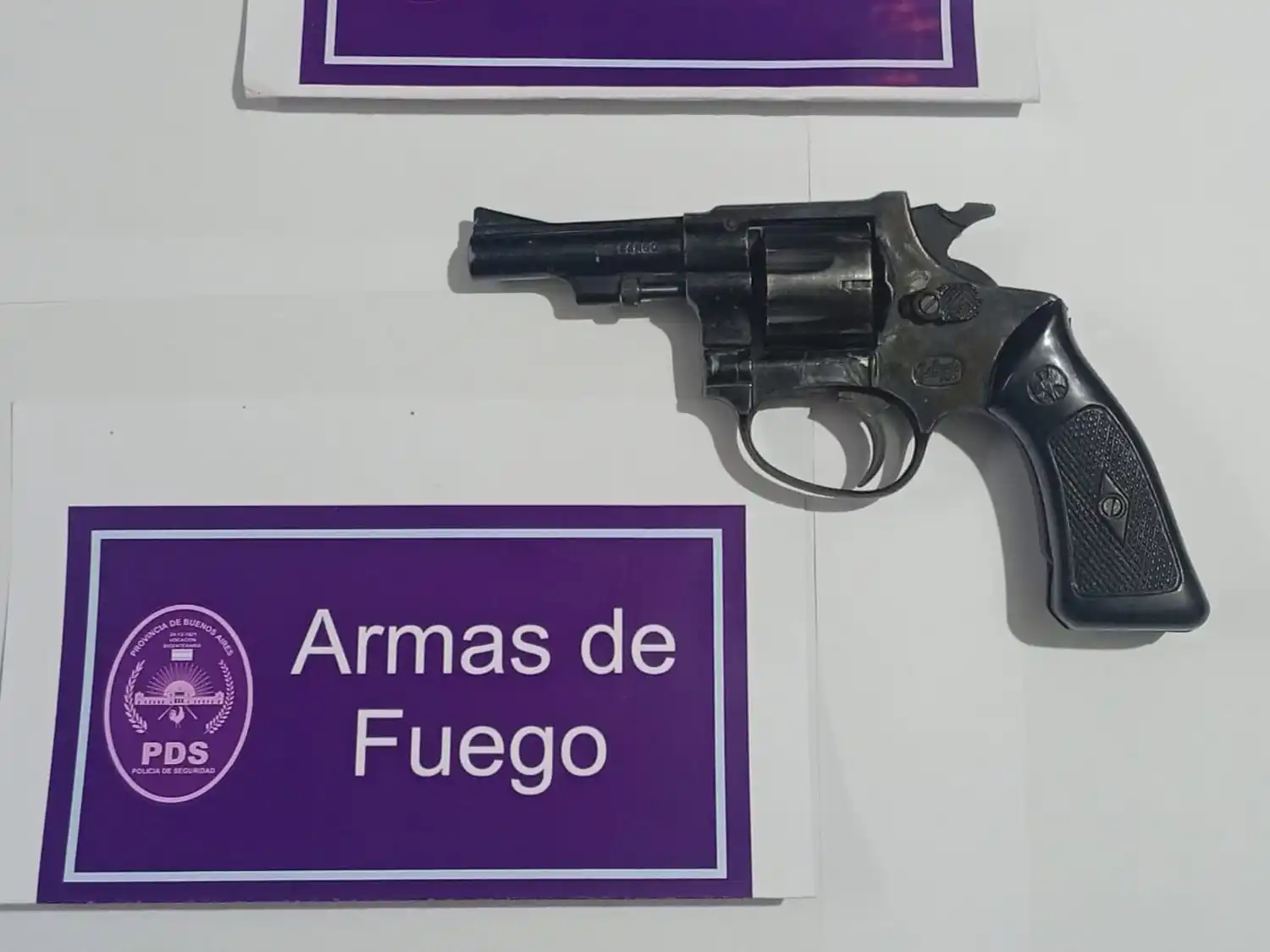 El arma secuestrada