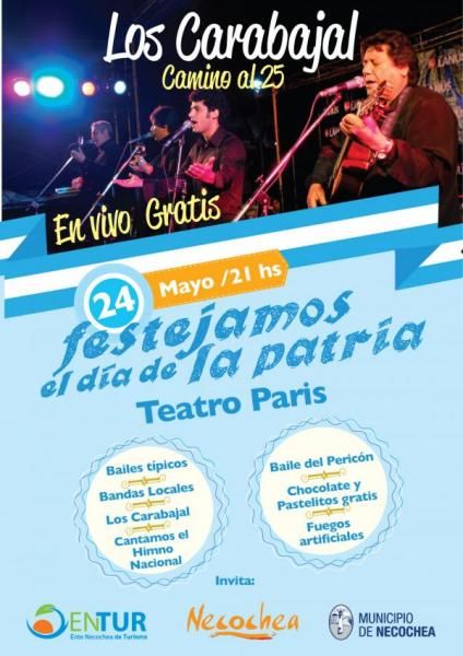Necochea: Celebración del 25 de mayo con Los Carabajal