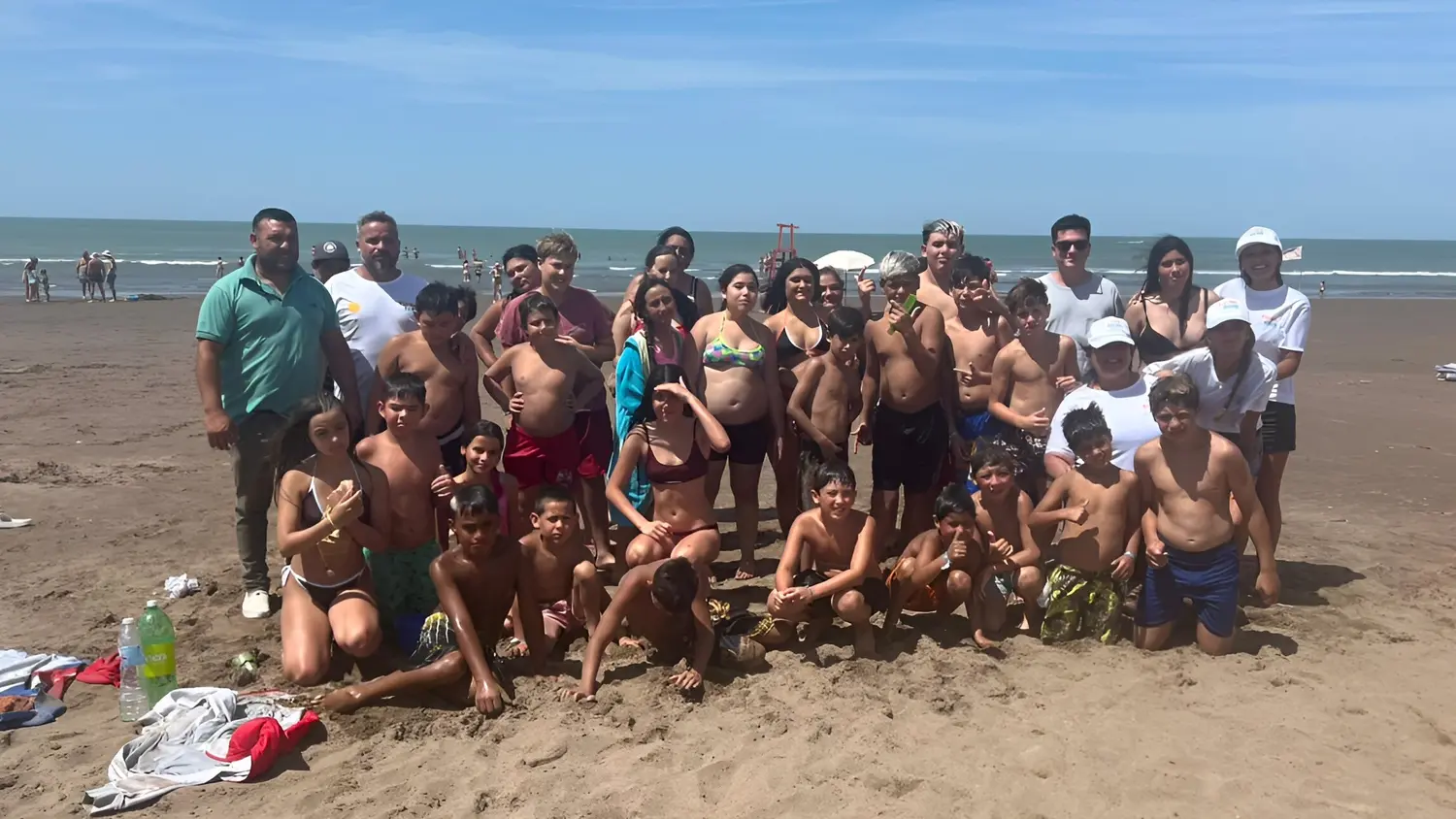 El primer grupo que viajó esta temporada a Claromecó