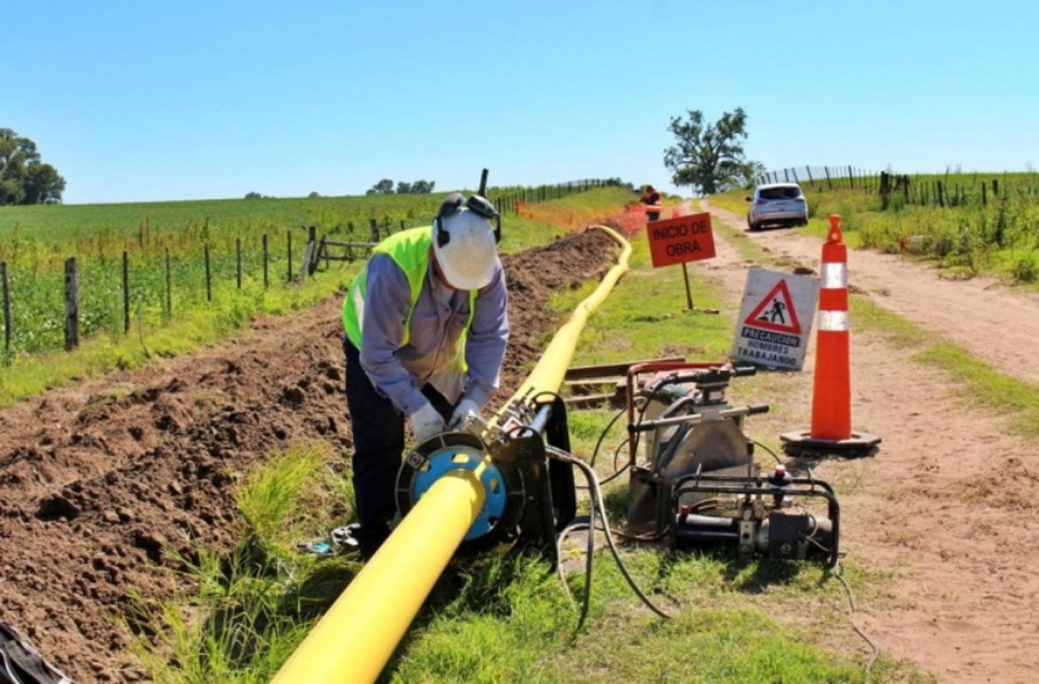 La Provincia inició obras de suministro de gas en el partido de Bragado