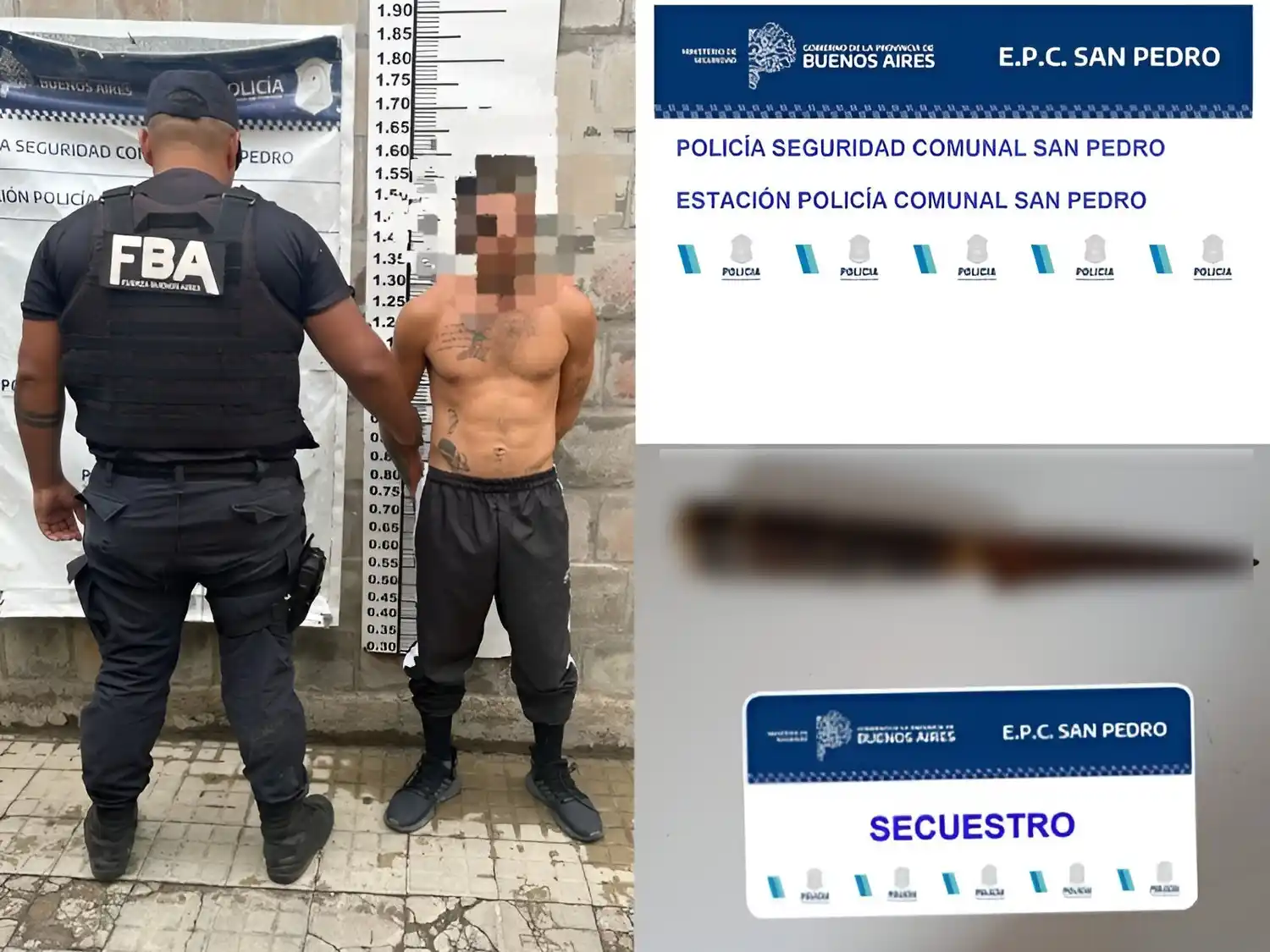 El aprehendido fue trasladado a la Comisaría.