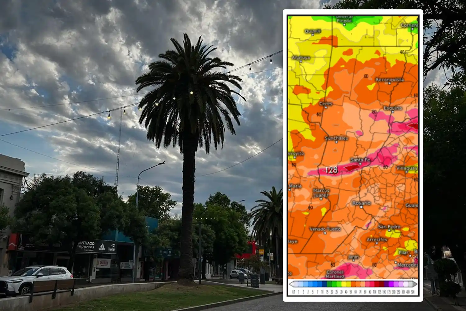Fin de semana muy inestable en el centro-oeste santafesino: se esperan lluvias intensas y tormentas fuertes
