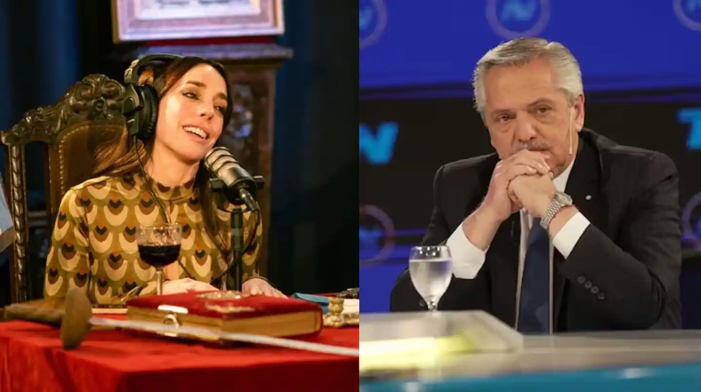 Las imágenes muestran a la periodista hablando con Alberto Fernández en el escritorio del despacho de la Casa Rosada.