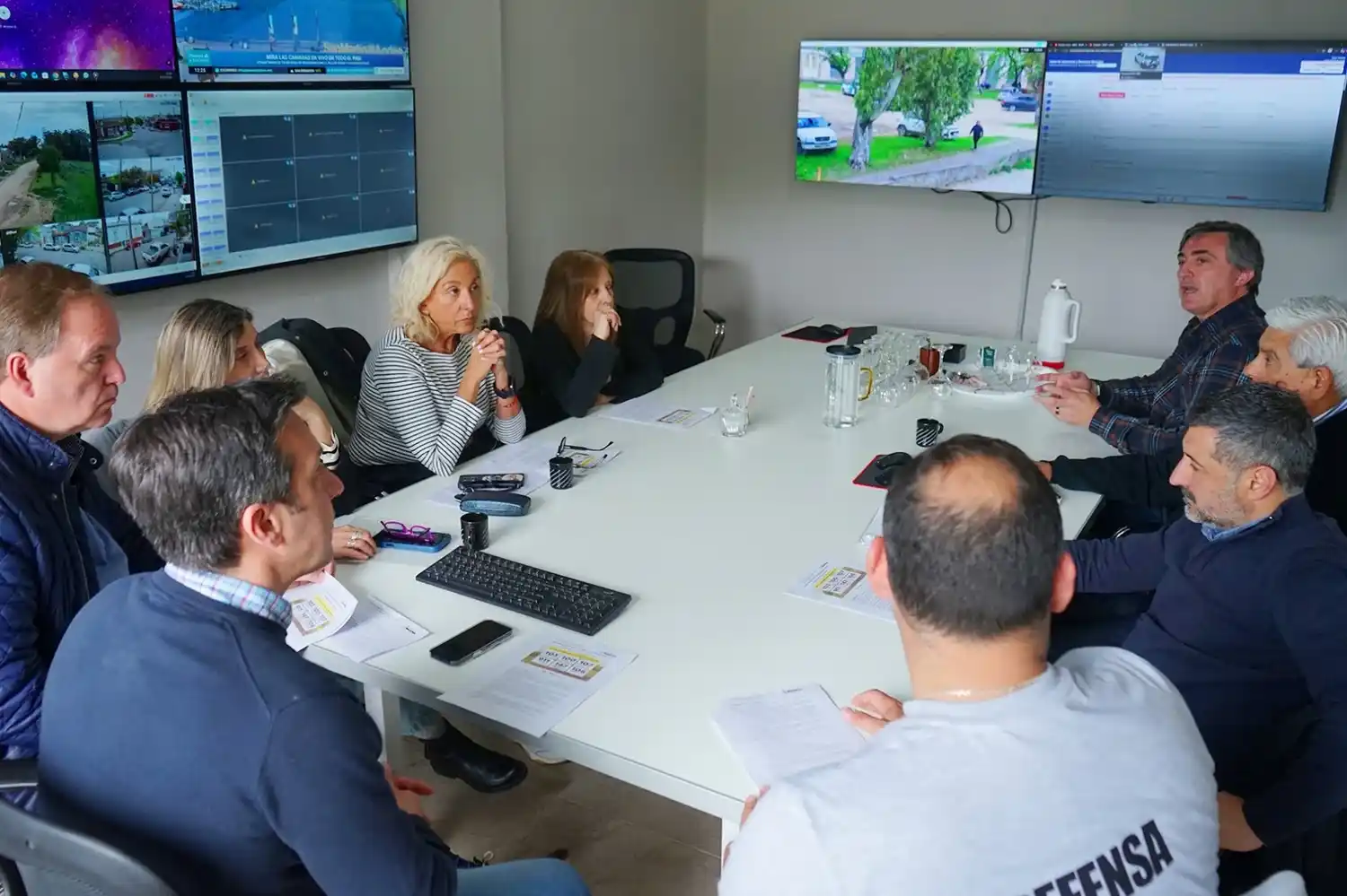 Reunión. Se realizó en el Centro de Monitoreo