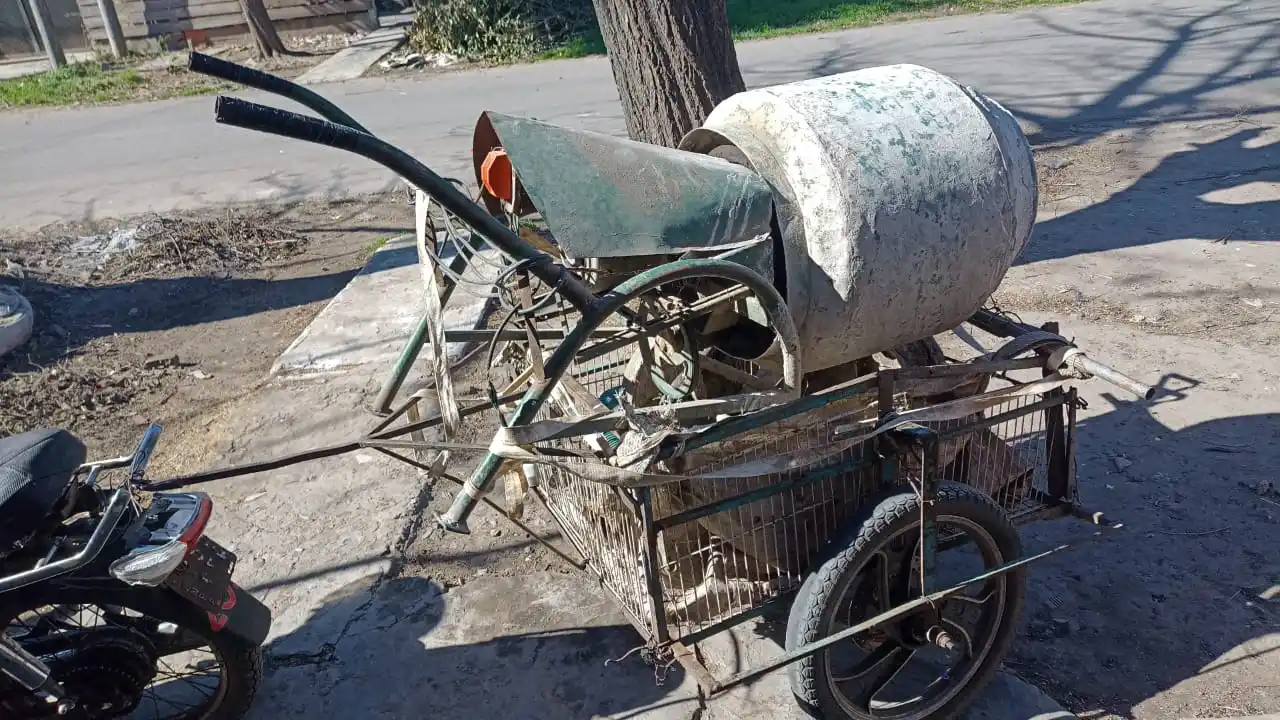 máquina hormigonera robada barrio banfield