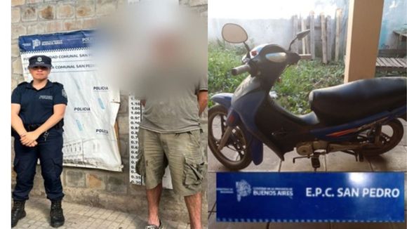 Intentó robar una moto estacionada y lo detuvieron