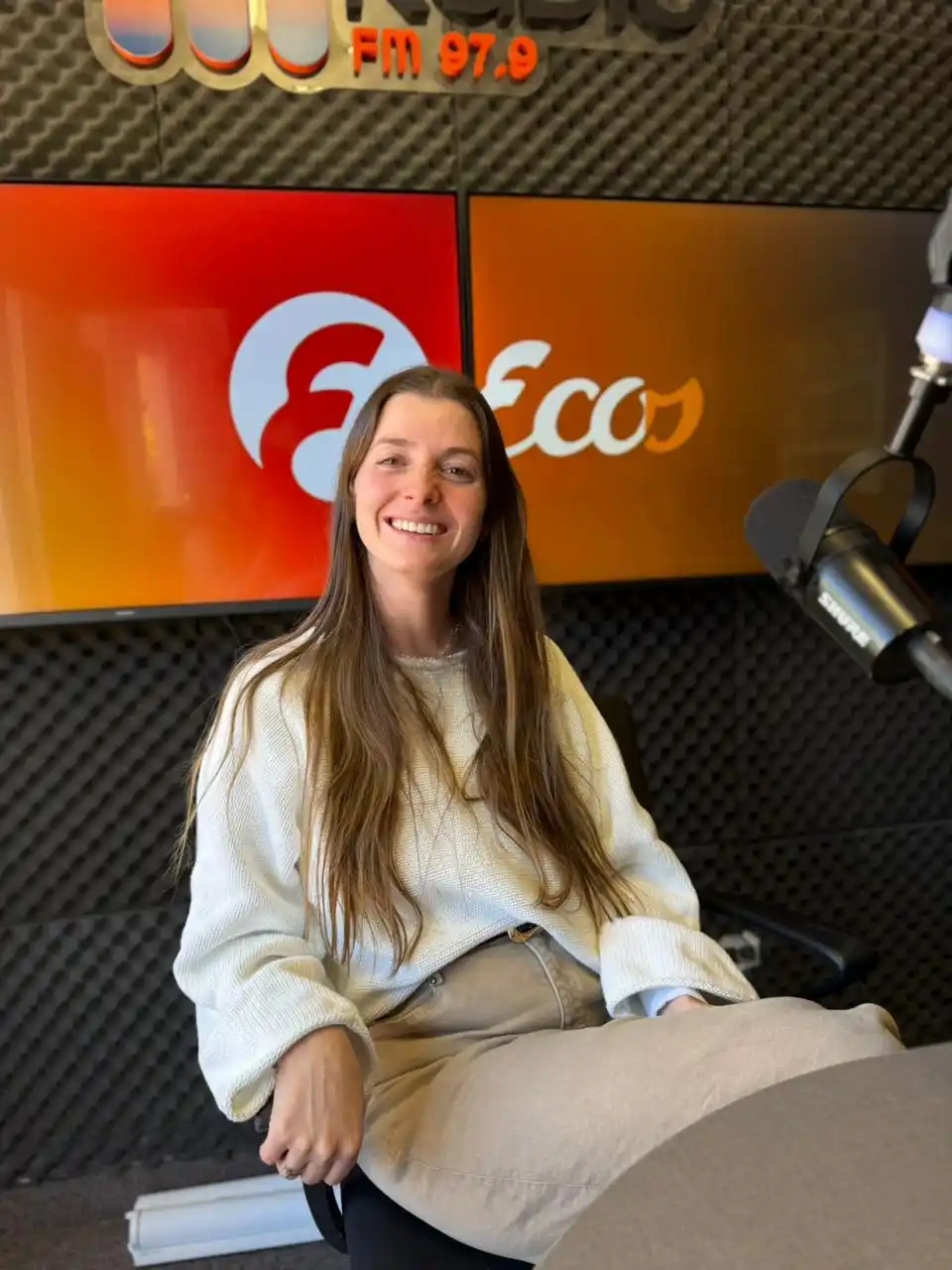 Sofía Wagner. En las instalaciones de Ecos Radio