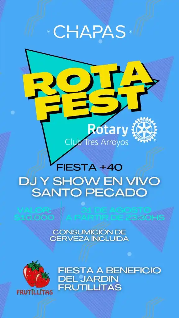 Fiesta +40 a beneficio de los jardines Frutillitas