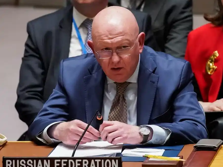 El embajador ruso ante la ONU, Vasili Nebenzia (EFE/EPA/EDUARDO MUÑOZ)