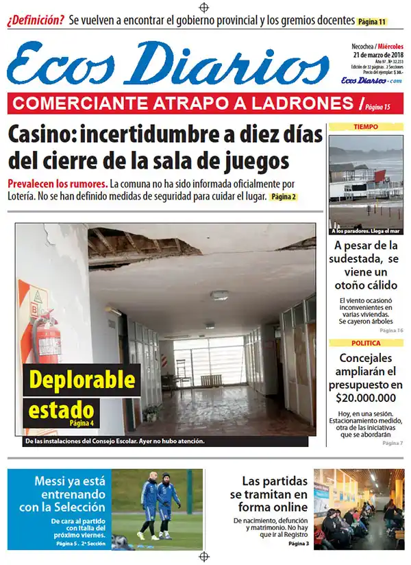 Tapa del 21 de marzo de 2018