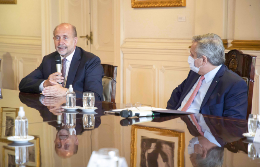 Perotti y Alberto Fernández firmaron un préstamo por USD 100 millones para financiar Santa Fe + Conectada