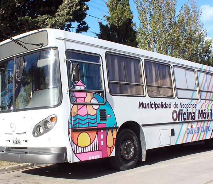 La oficina móvil en el Barrio Parque