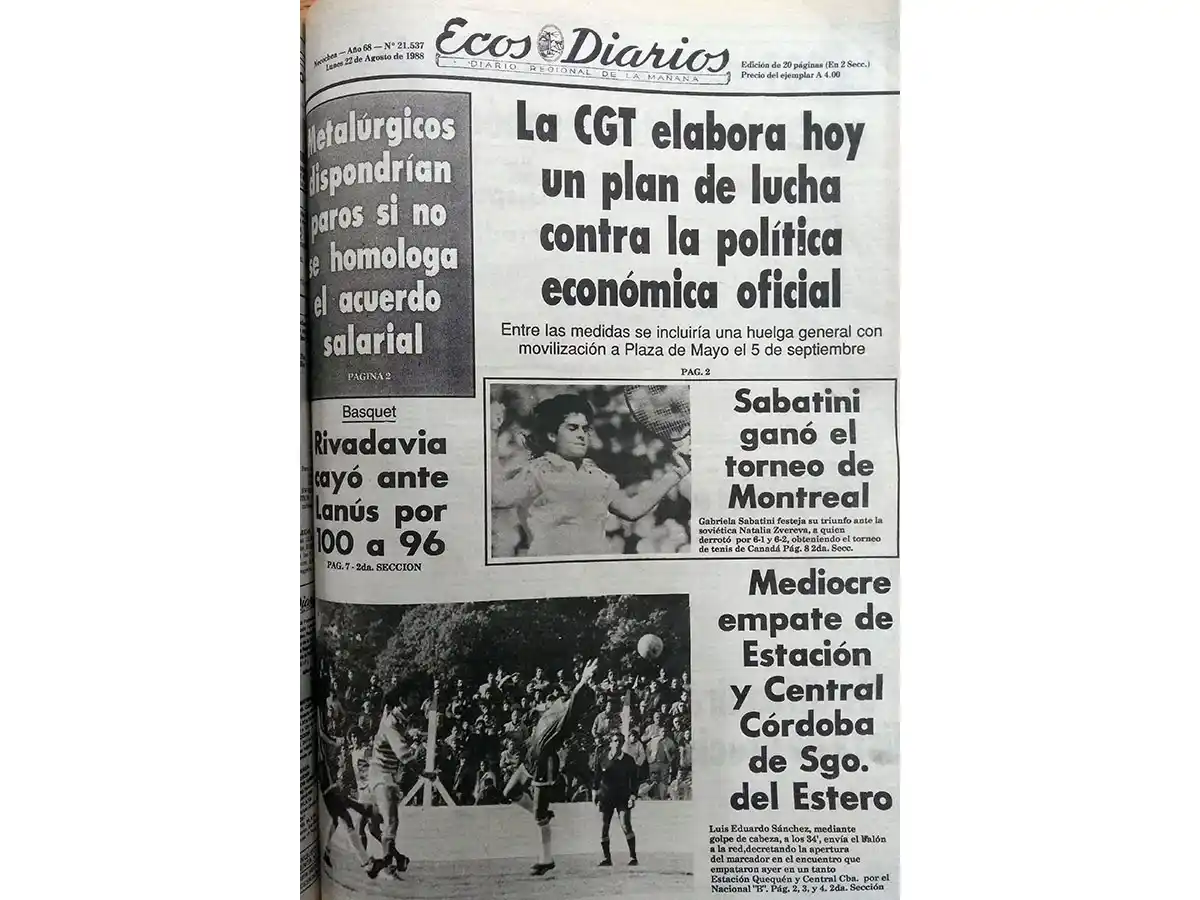 Lunes 22 de agosto de 1988