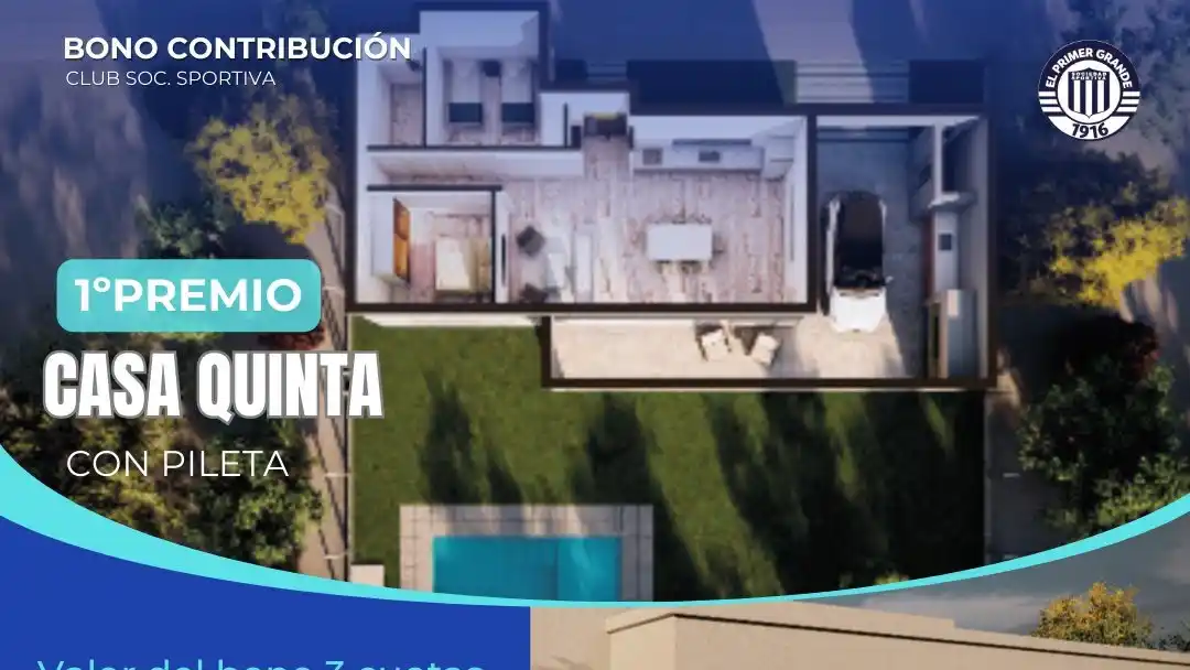 Sportiva lanzó los últimos números disponibles de la rifa por la casa quinta con pileta