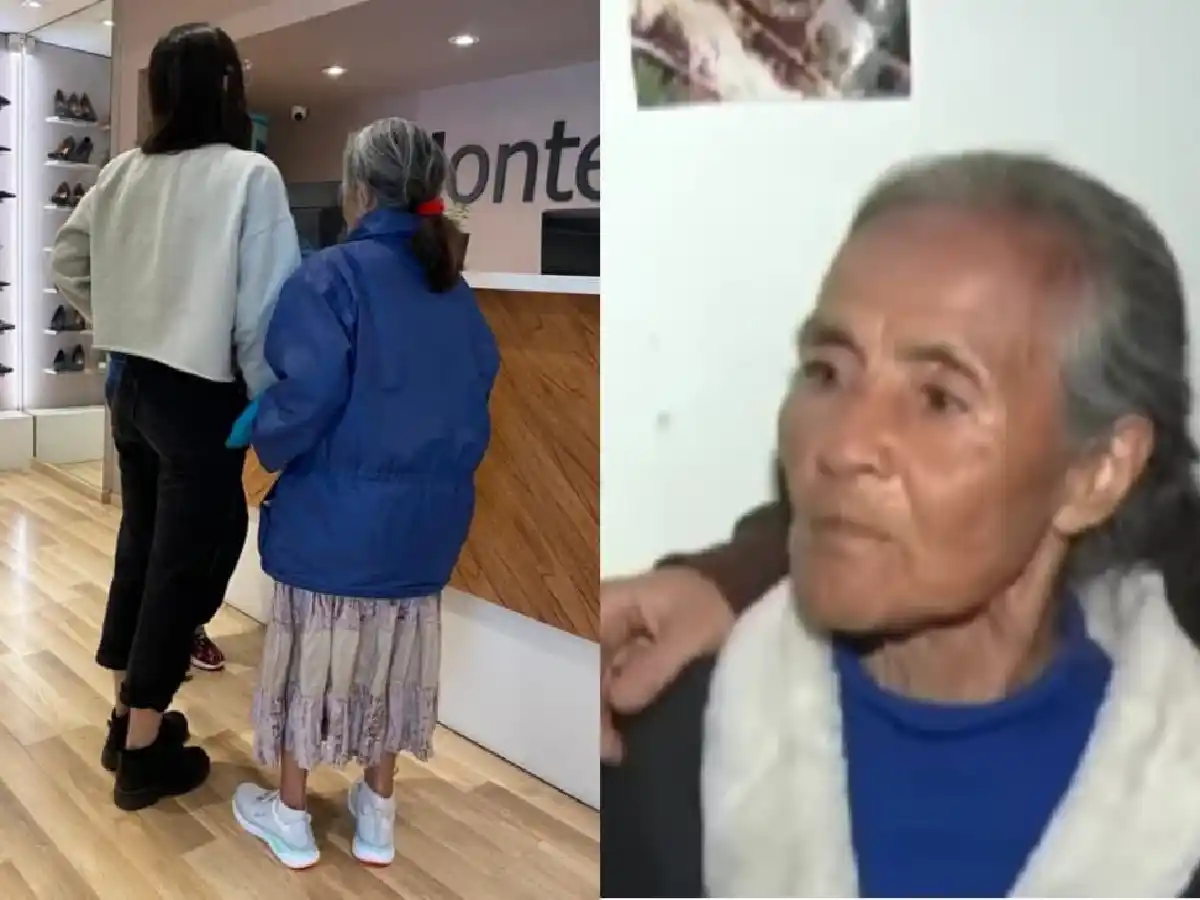 La emoción de una jubilada cuando una zapatería le regaló el calzado: "Estoy super feliz"