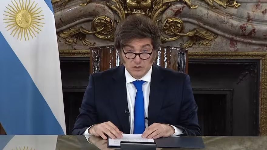 Javier Milei habló en cadena nacional.