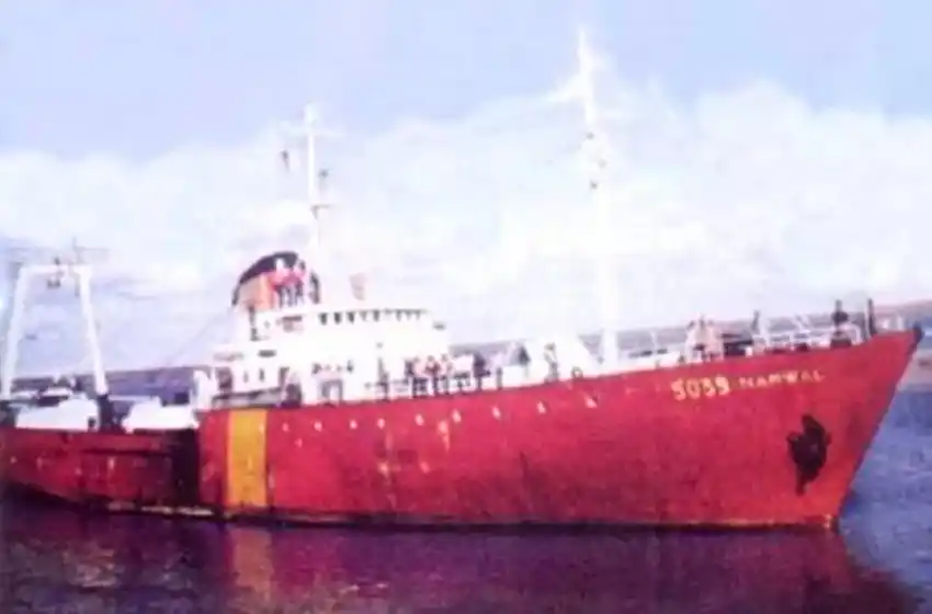 La desconocida historia del Narwal, el pesquero espía hundido durante la Guerra de Malvinas