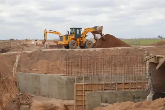 Avanza la pavimentación del acceso a Aurelia desde la ruta 70