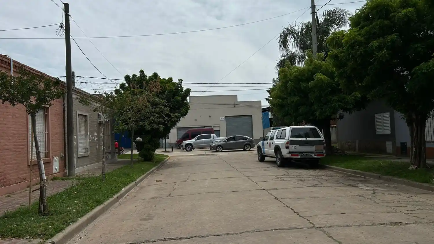 El móvil de Prefectura custodió la zona durante más de 15 horas.