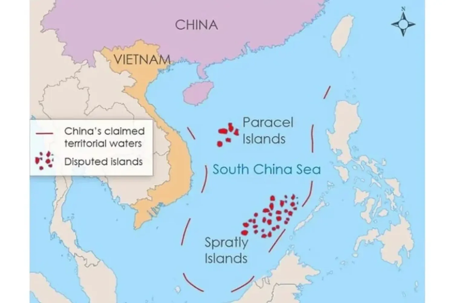 El drama con las islas del mar de China Meridional. Crédito: Radio Free Asia