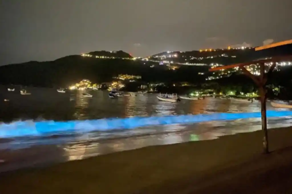 Maravilloso fenómeno natural en el mar de Acapulco