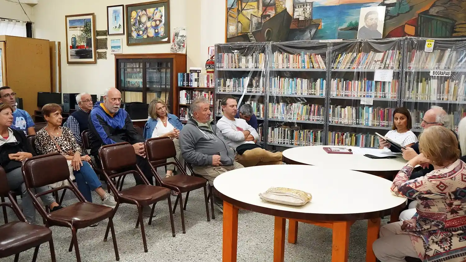 Reciente asamblea. Realizada por la Biblioteca de Quequén