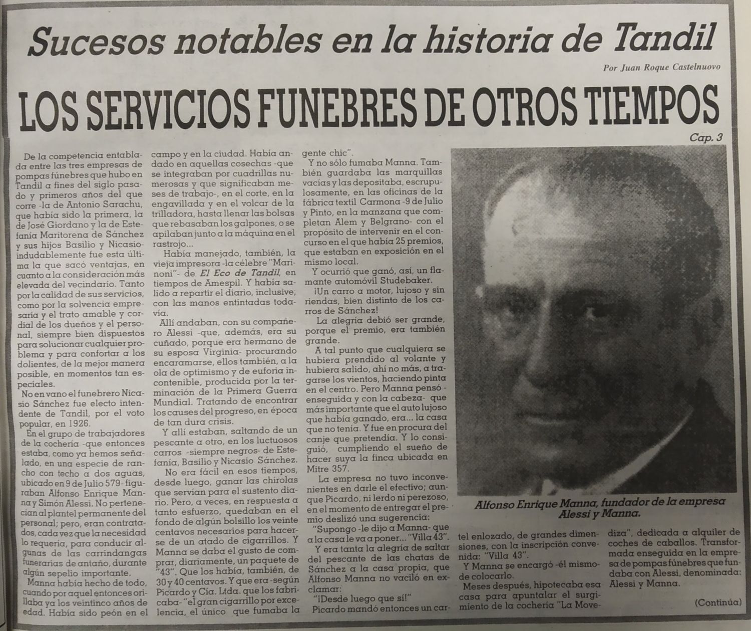 Capítulo 3: Los servicios fúnebres de otros tiempos