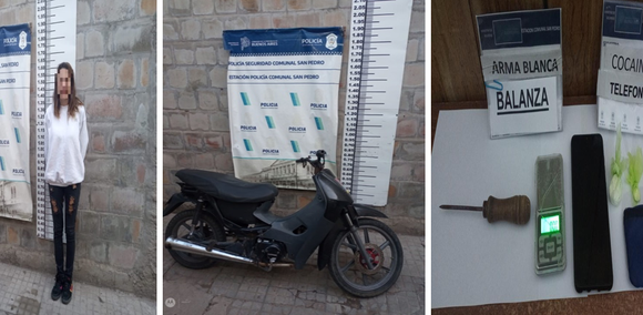 Iba en moto robada, llevaba cocaína y una balanza: agredió a la Policía en la Comisaría