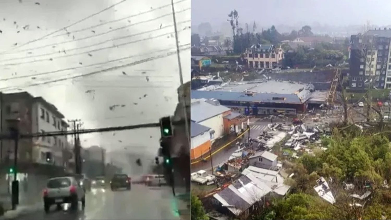 Tornado en Chile: heridos, destrozos y miles de usuarios sin luz