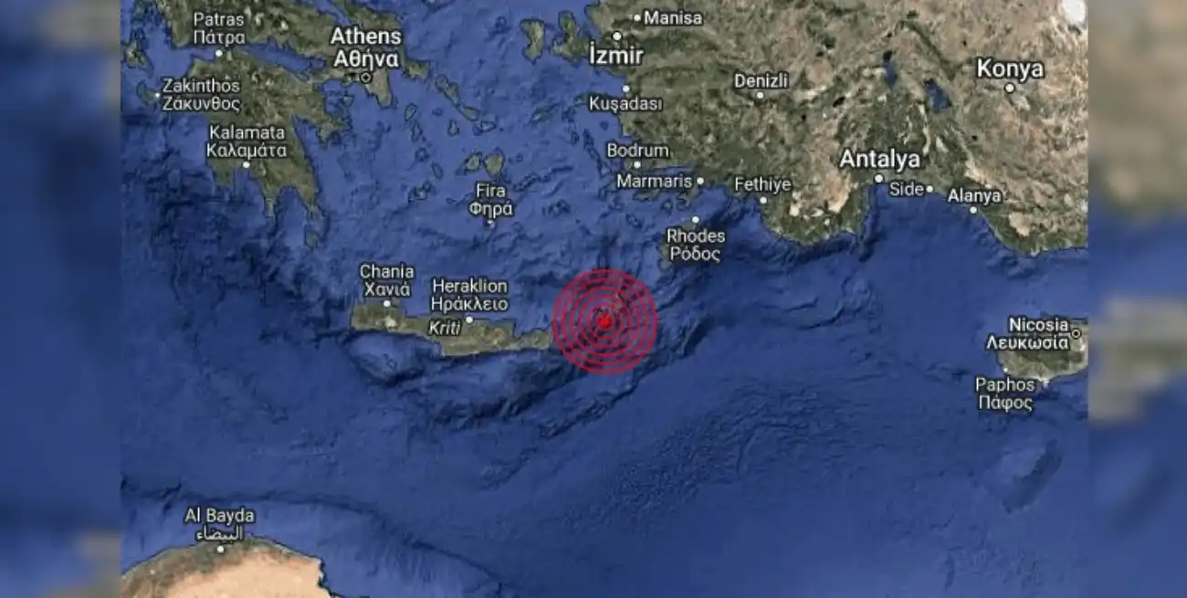 Terremoto Grecia. Crédito: @UltimiTerremoti