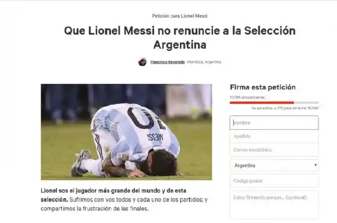 ¿Querés que Messi se quede? Sumate a esta petición