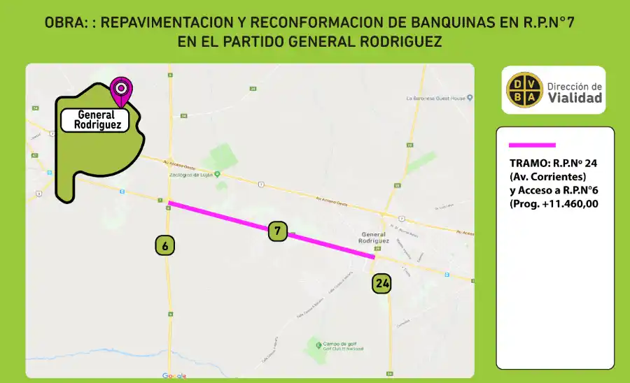 Licitan obras en Ruta Provincial 7 para General Rodríguez y Mercedes