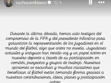 Posteo del Cuchu Cambiasso - 2