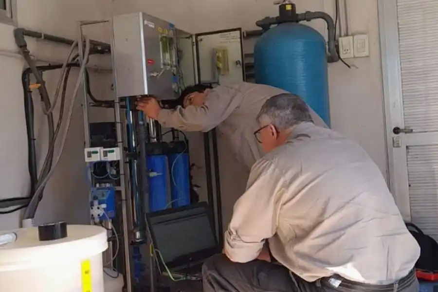 Realizan mejoras en la planta de ósmosis inversa en Felicia