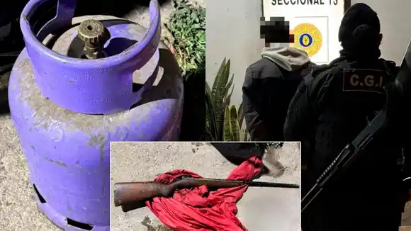 Andaba cargando una garrafa y una escopeta por Bv. Lehmann: lo vieron desde las cámaras